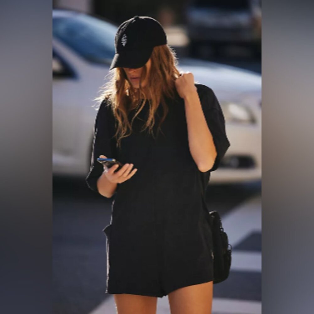 Free People Movement Hot Shot Tee Romper NWT - Picture 1 of 8